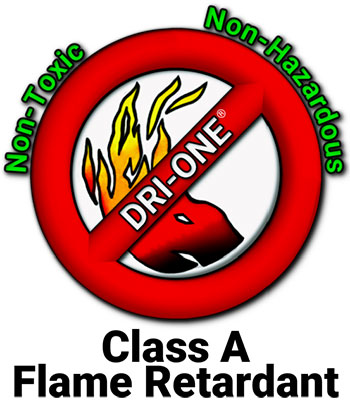 DRI ONE flame retardant lrg logo